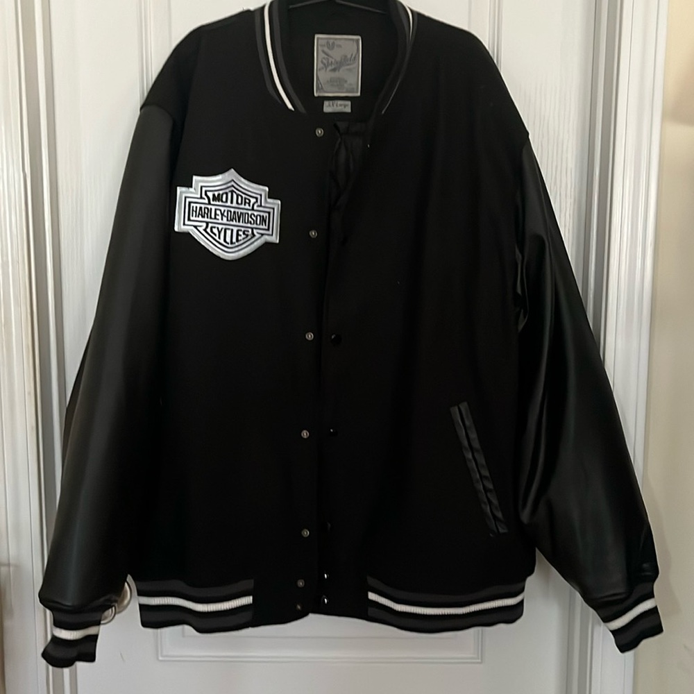 Harley Davidson Men’s Springfield Classic Letterman Jacket Raw Blue Edition 3XL